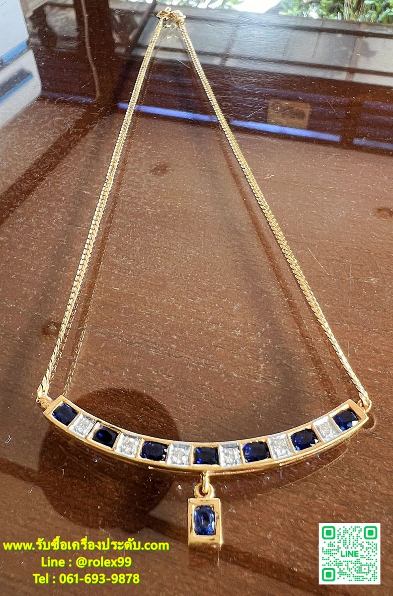 ร้านรับซื้อสร้อยคอBlue Sapphire Necklace 